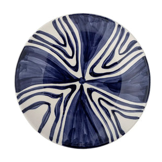 Dinerbord aardewerk blauw Shama 27cm van Bloomingville, van dichtbij met materiaal en afwerking zichtbaar