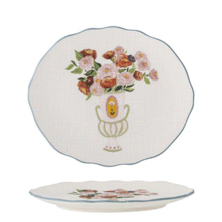 Dorothy bord blauw 20cm van Bloomingville, aan de achterzijde met afwerking zichtbaar