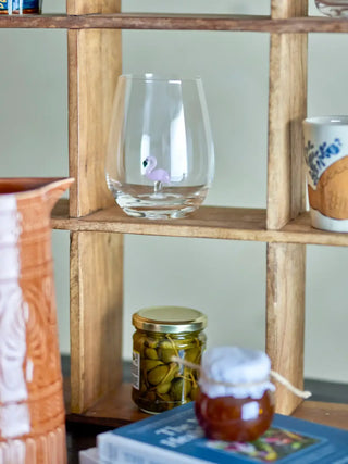 Drinkglas glas Misa flamingo van Bloomingville, toegepast in een sfeervolle interieursetting