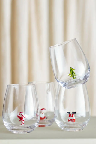 Drinkglas glas transparant Misa - set van 4 van Bloomingville, toegepast in een sfeervolle interieursetting