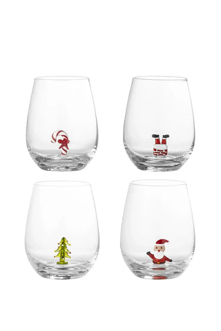 Drinkglas glas transparant Misa - set van 4 van Bloomingville, duidelijk als hoofdfoto afgebeeld