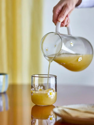 Drinkglazen glas transparant Buzz - set van 2 van Bloomingville, aan de achterzijde met afwerking zichtbaar