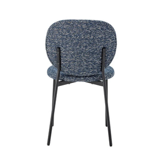 Eetkamerstoel blauw Percey van Bloomingville, van bovenaf met vorm en indeling zichtbaar