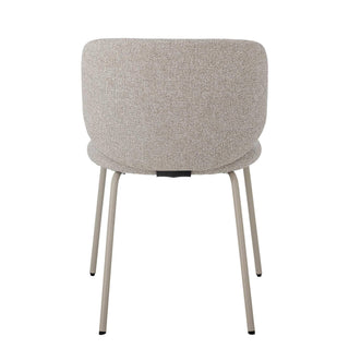 Eetkamerstoel polyester grijs Ponte van Bloomingville, met materiaal en structuur van dichtbij zichtbaar