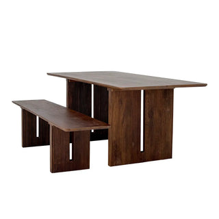 Eetkamertafel mangohout bruin Milow 90x180cm van Bloomingville, aan de achterzijde met constructie zichtbaar