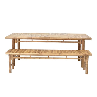 Eettafel bamboe nature Sole 98x200cm van Bloomingville, vanuit een aanvullend productaanzicht