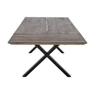 Eettafel eiken bruin Maldon 200x95cm van Bloomingville, van bovenaf met vorm en indeling zichtbaar
