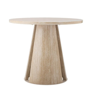 Eettafel hout naturel Ames 90cm van Bloomingville, van bovenaf met vorm en indeling zichtbaar