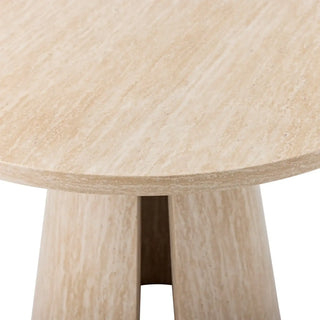 Eettafel hout naturel Ames 90cm van Bloomingville, van dichtbij met materiaal en afwerking zichtbaar