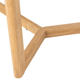 Eettafel rubberwood naturel Serrone 100x200cm van Bloomingville, van bovenaf met vorm en indeling zichtbaar