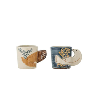 Espressomok blauw Hezha 55ml - set van 2 van Bloomingville, duidelijk als hoofdfoto afgebeeld