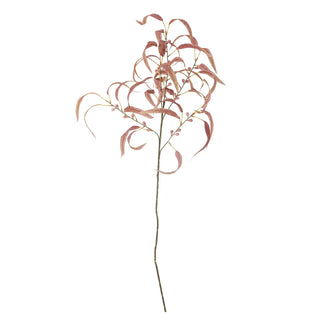 Eucalyptus kunstbloem rood van Bloomingville, schuin bekeken met vorm en afwerking zichtbaar