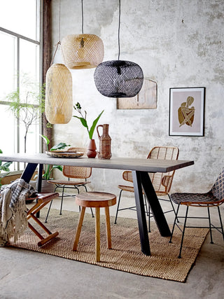 Hanglamp bamboe naturel Evert 25cm van Bloomingville, in een gestileerde productopstelling