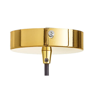 Hanglamp glas bruin Adar van Bloomingville, schuin bekeken met vorm en afwerking zichtbaar