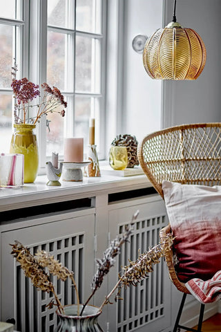 Hanglamp glas bruin Adar van Bloomingville, toegepast in een sfeervolle interieursetting