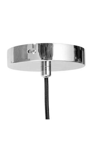 Hanglamp glas grijs Adar 22cm van Bloomingville, schuin bekeken met vorm en afwerking zichtbaar