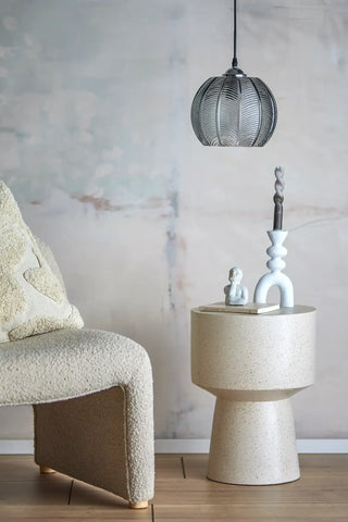 Hanglamp glas grijs Adar 22cm van Bloomingville, toegepast in een sfeervolle interieursetting