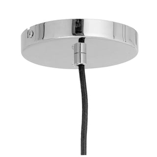 Hanglamp polyester wit Pica van Bloomingville, schuin bekeken met vorm en afwerking zichtbaar
