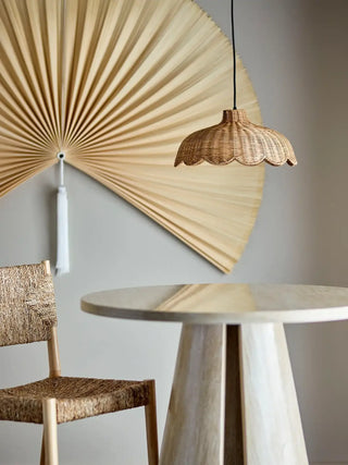 Hanglamp rattan naturel Pittu 42cm van Bloomingville, toegepast in een sfeervolle interieursetting