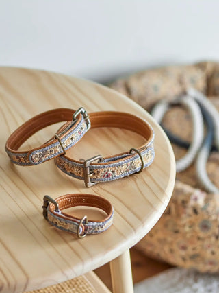 Hondenhalsband katoen blauw Imola - set van 3 van Bloomingville, toegepast in een sfeervolle interieursetting