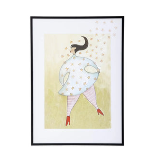 Illustratie hout zwart Ajo 52x72cm van Bloomingville, duidelijk als hoofdfoto afgebeeld