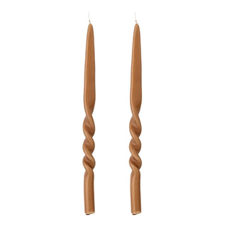 Kaars paraffine bruin 40cm - set van 2 van Bloomingville, duidelijk als hoofdfoto afgebeeld