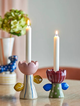 Kaarshouder set multi Florita van Bloomingville, toegepast in een sfeervolle interieursetting