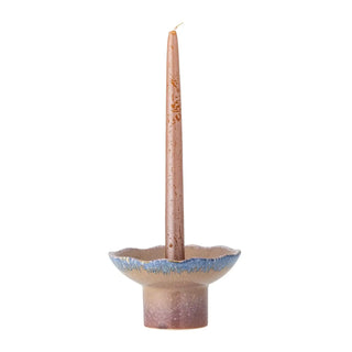 Kandelaar aardewerk blauw Cloe 14cm van Bloomingville, duidelijk als hoofdfoto afgebeeld