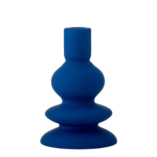 Kandelaar aardewerk blauw Thorne 16cm van Bloomingville, duidelijk als hoofdfoto afgebeeld
