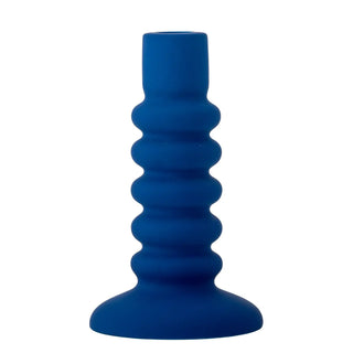 Kandelaar aardewerk blauw Thorne 18cm van Bloomingville, duidelijk als hoofdfoto afgebeeld