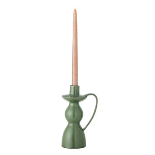 Kandelaar aardewerk groen Fija 22cm van Bloomingville, duidelijk als hoofdfoto afgebeeld