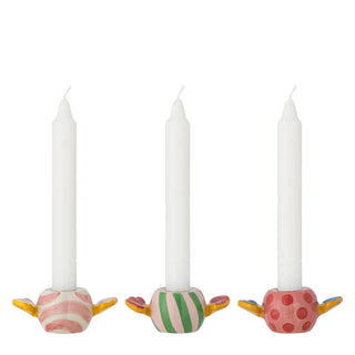 Kandelaar aardewerk roze Caramella - set van 3 van Bloomingville, duidelijk als hoofdfoto afgebeeld