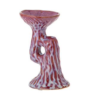 Kandelaar aardewerk roze Ivalie 16cm van Bloomingville, vanuit een aanvullend productaanzicht