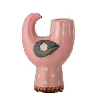 Kandelaar aardewerk roze Trudy 12cm van Bloomingville, vanuit een aanvullend productaanzicht