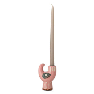 Kandelaar aardewerk roze Trudy 12cm van Bloomingville, duidelijk als hoofdfoto afgebeeld