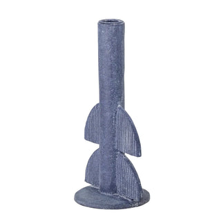 Kandelaar polyresin blauw Bess 22cm van Bloomingville, vanuit een aanvullend productaanzicht