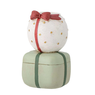 Kandelaar polyresin groen Wish 9cm van Bloomingville, schuin bekeken met vorm en afwerking zichtbaar