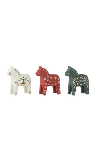 Kandelaar polyresin rood Siffer - set van 3 van Bloomingville, aan de achterzijde met afwerking zichtbaar