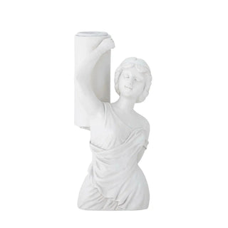 Kandelaar polyresin wit Medea 16cm van Bloomingville, duidelijk als hoofdfoto afgebeeld