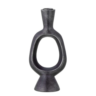 Kandelaar polyresin zwart Bijan 23cm van Bloomingville, duidelijk als hoofdfoto afgebeeld