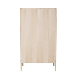 Kast hout nature Marikka 150cm van Bloomingville, met stof en structuur van dichtbij zichtbaar