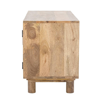 Kast mango naturel Pablo 90cm van Bloomingville, van bovenaf met vorm en indeling zichtbaar