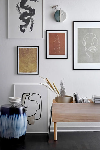 Kast nature Douve 91cm van Bloomingville, toegepast in een sfeervolle interieursetting