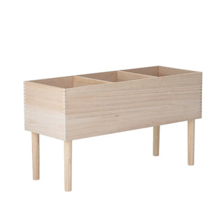 Kast nature Douve 91cm van Bloomingville, van opzij met verhoudingen en constructie zichtbaar
