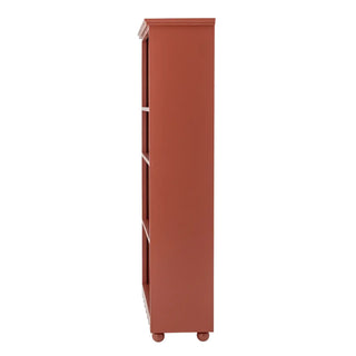 Kast rood Sasha 151cm van Bloomingville, aan de achterzijde met constructie zichtbaar