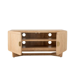 Kast rubberwood naturel Serrone 120cm van Bloomingville, aan de achterzijde met constructie zichtbaar