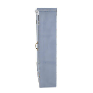 Kast vurenhout blauw Hazem 81cm van Bloomingville, van bovenaf met vorm en indeling zichtbaar