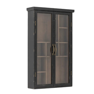 Kast vurenhout zwart Hazem 50x80cm van Bloomingville, van bovenaf met vorm en indeling zichtbaar