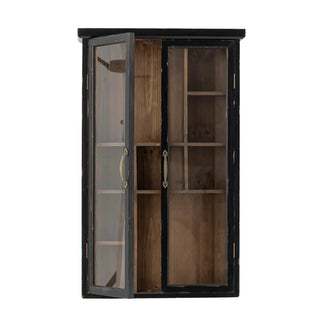 Kast vurenhout zwart Hazem 50x80cm van Bloomingville, met stof en structuur van dichtbij zichtbaar