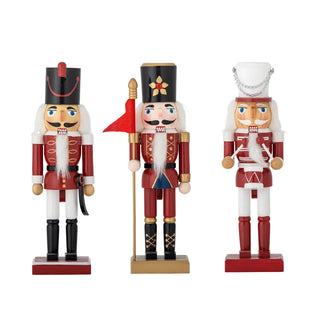 Kerstfiguren grenenhout rood Darren - set van 3 van Bloomingville, duidelijk als hoofdfoto afgebeeld